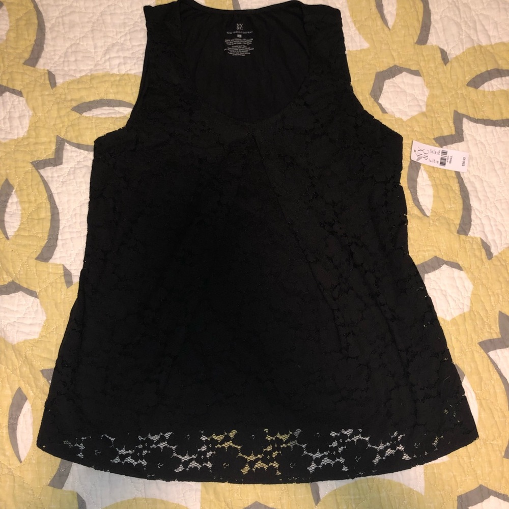 New York and Company Top with lace front